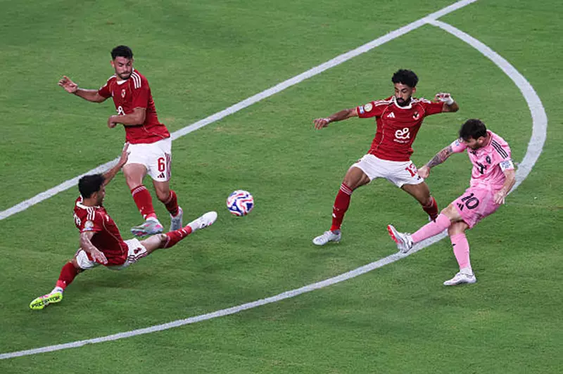 ميسي من مباراة الأهلي وإنتر ميامي
